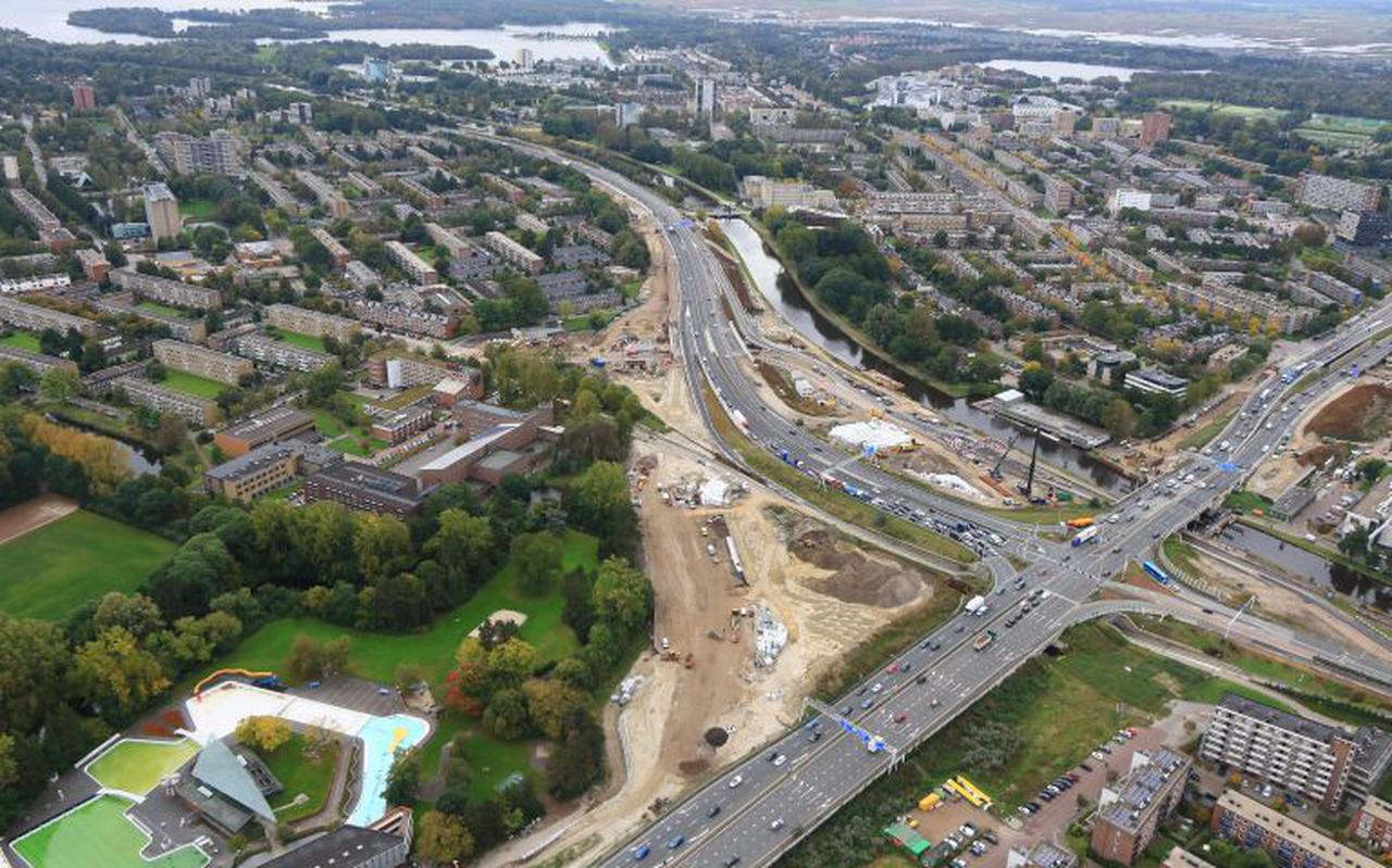 Het Julianaplein in Groningen is dit weekend dicht. Ga niet met de auto